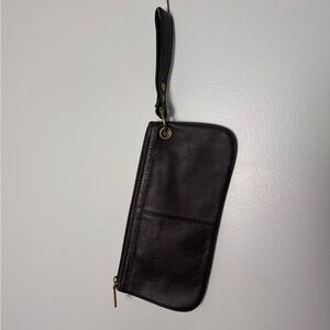 Hobo brown Leather Wristlet